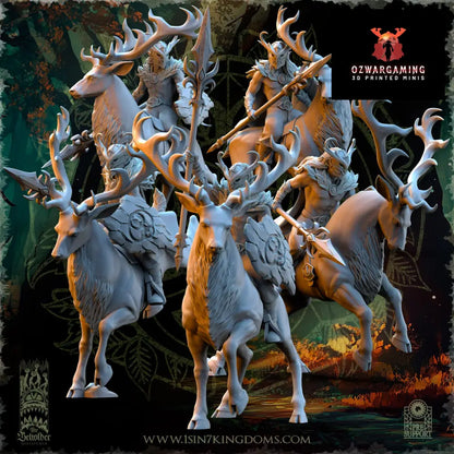 Evergreen Elves Deepwood Riders | The Beholder Miniatures 28/32mm Fantasy Wargaming Miniatures