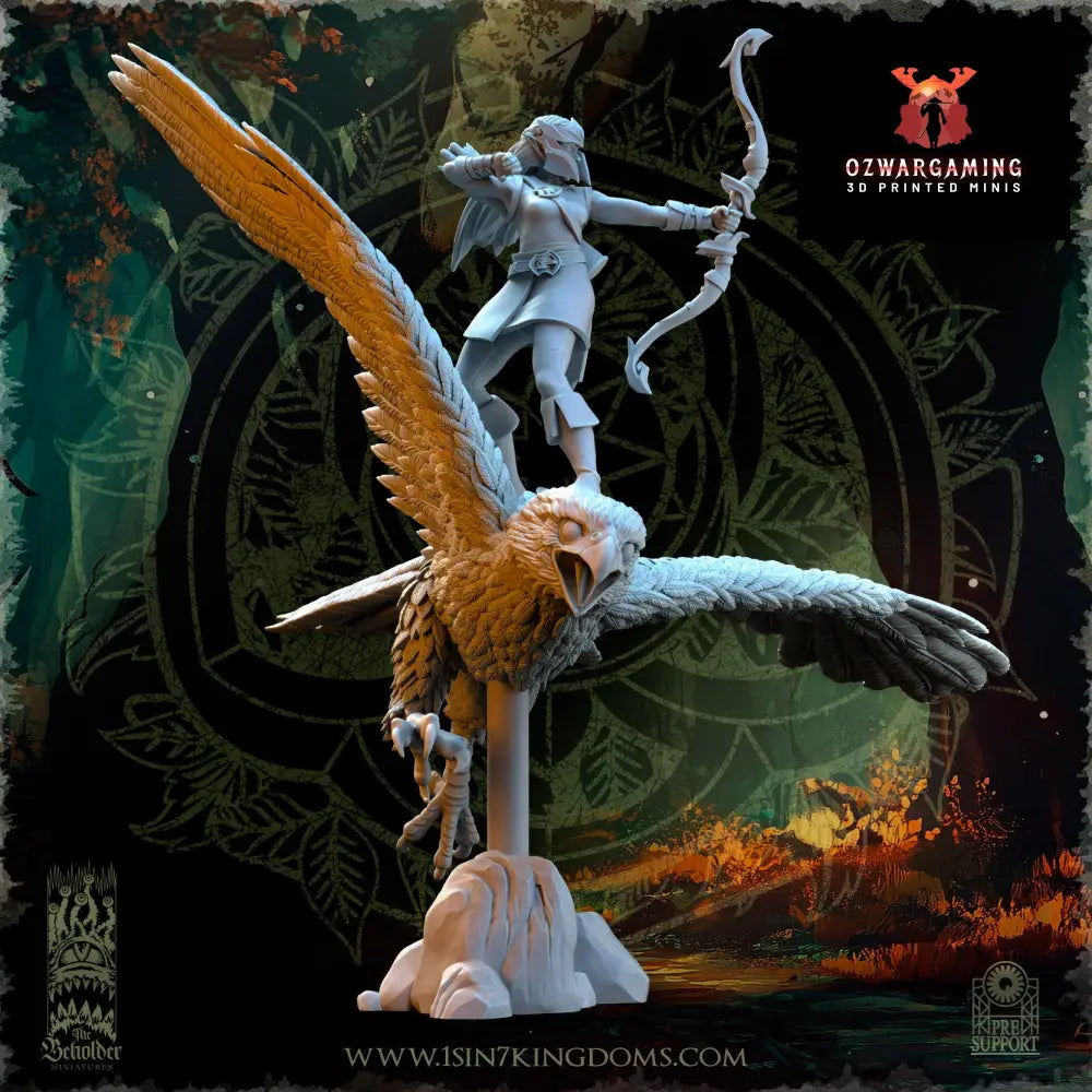 Evergreen Elves Hawk Hunters | The Beholder Miniatures 28/32mm Fantasy Wargaming Miniatures
