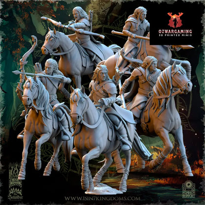 Evergreen Elves Meadow Riders | The Beholder Miniatures 28/32mm Fantasy Wargaming Miniatures
