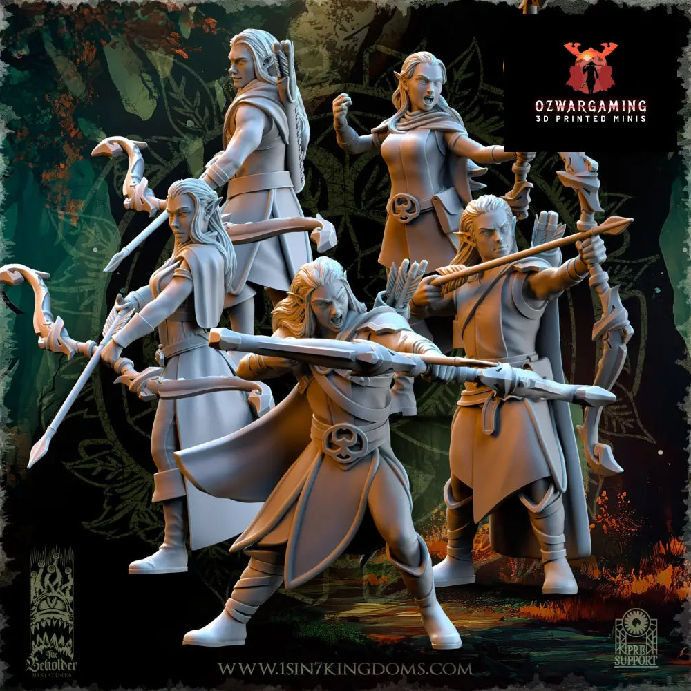 Evergreen Elves Rangers | The Beholder Miniatures 28/32mm Fantasy Wargaming Miniatures