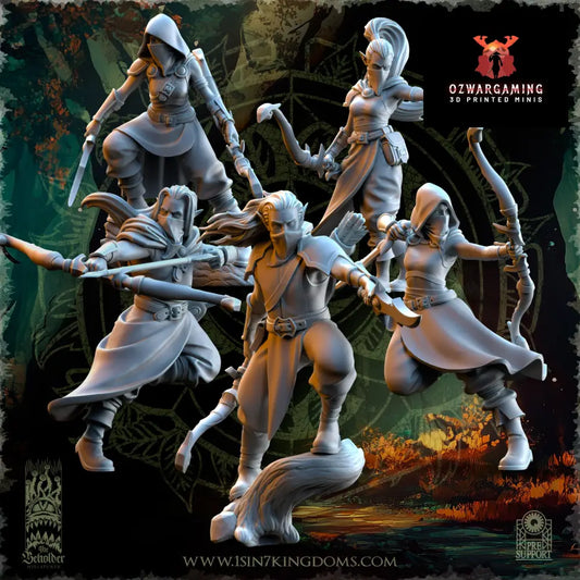 Evergreen Elves Shadowstalkers | The Beholder Miniatures 28/32mm Fantasy Wargaming Miniatures