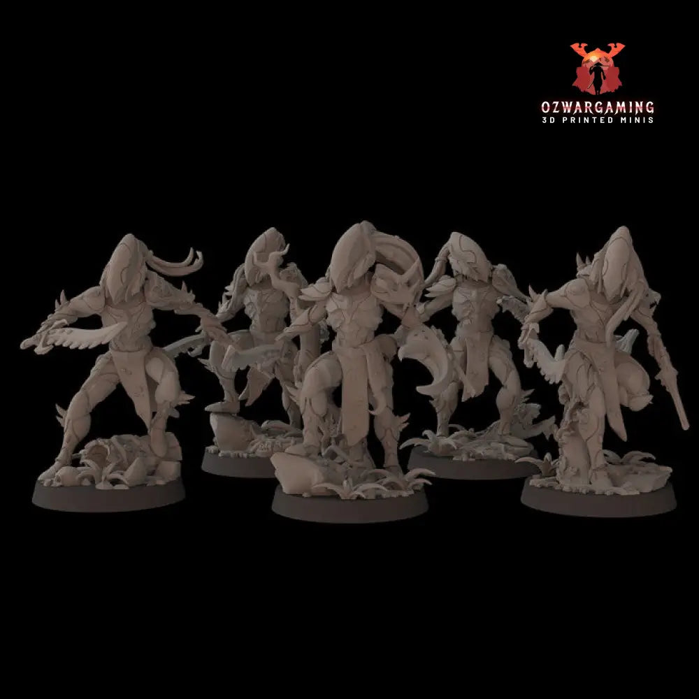 Exodite Space Elves Eviscerators | Fantasy Cult 32mm Grimdark Wargaming Miniatures Role Playing Miniatures