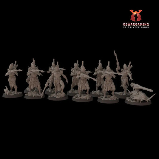 Exodite Space Elves Troops | Fantasy Cult 32mm Grimdark Wargaming Miniatures Role Playing Miniatures