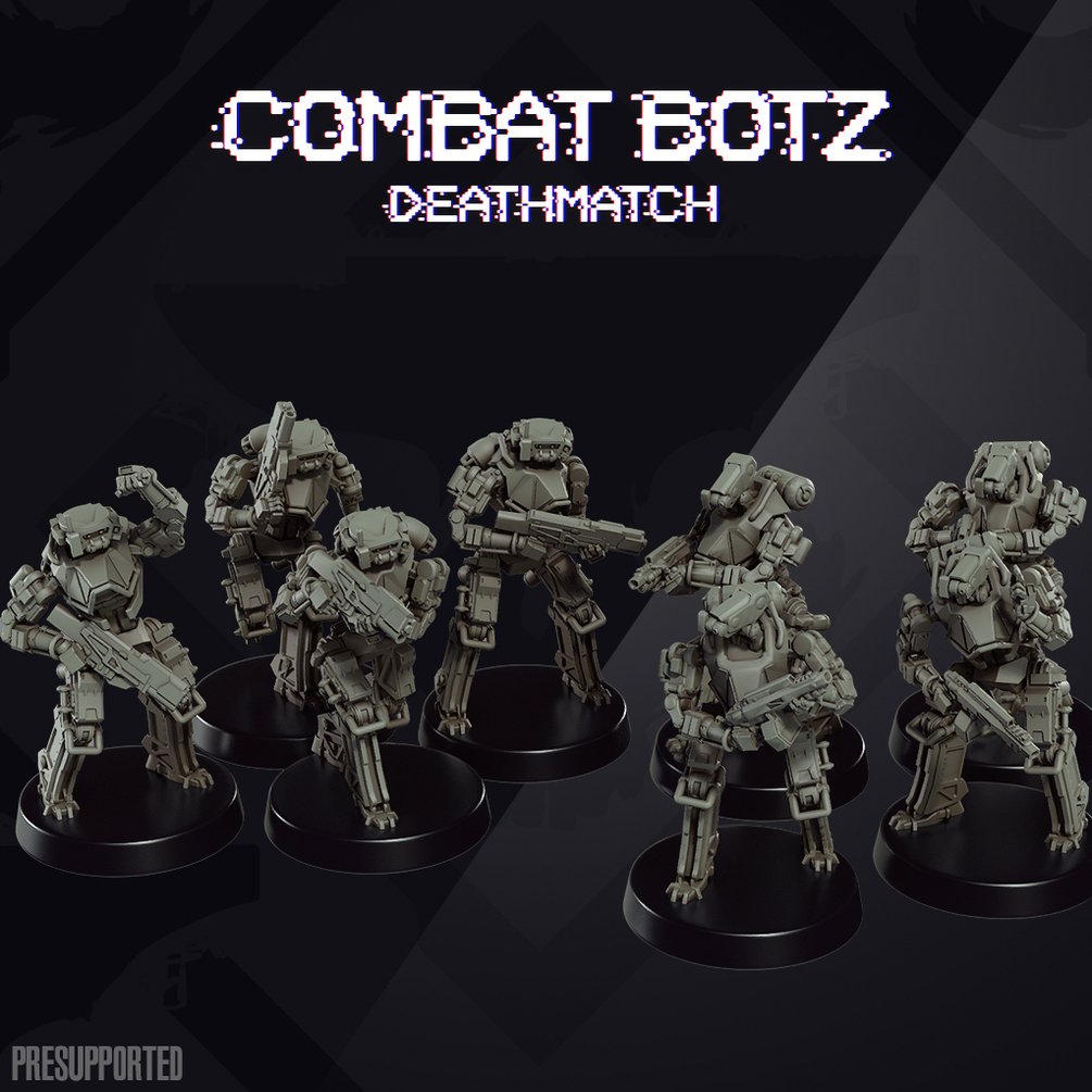Hard Sci Fi: Combat Botz | Skullforge Studios 32mm Wargaming Miniatures Role Playing Miniatures