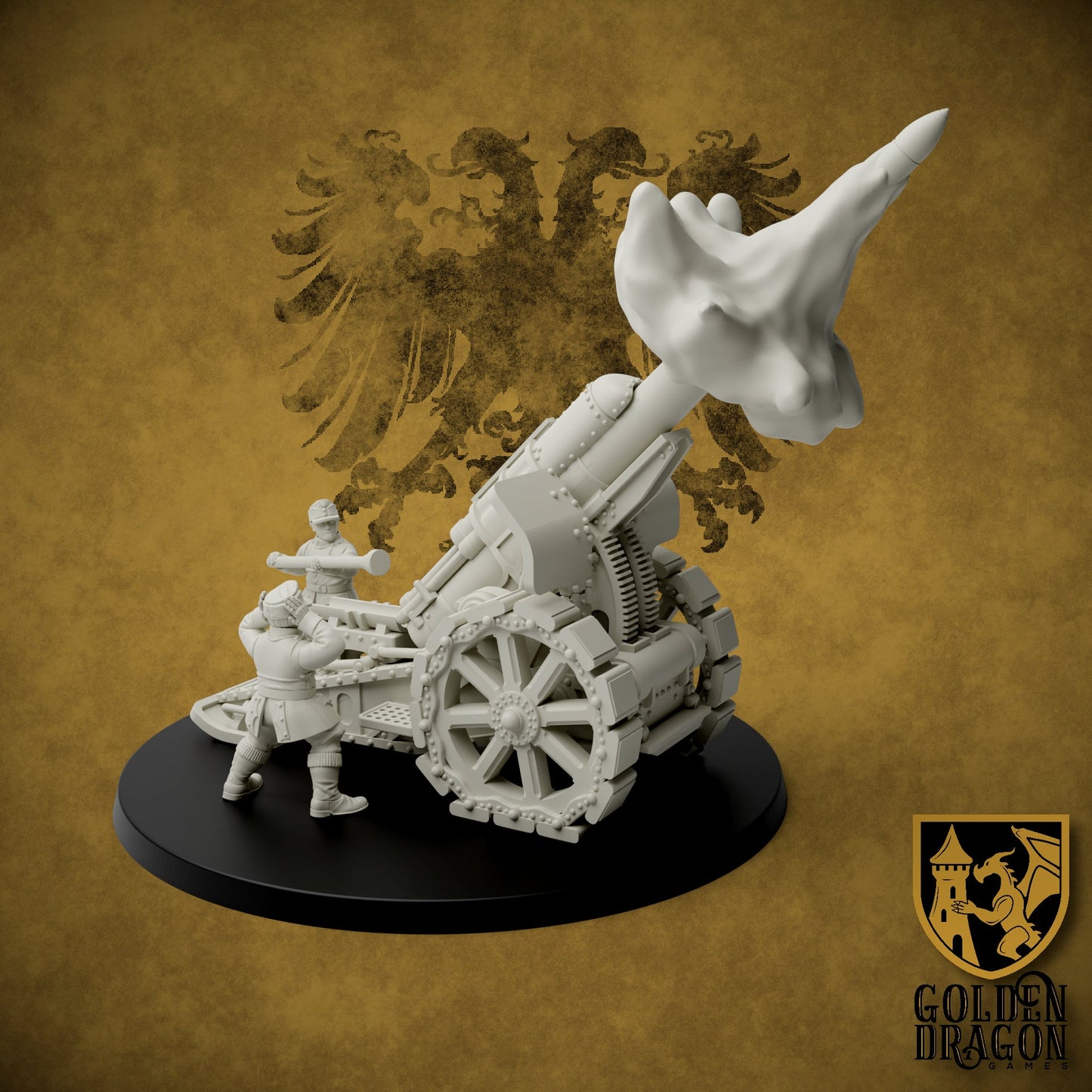 Holy Roman Empire 21cm Morser | Golden Dragon Games Weird WW2 Role Playing Miniatures