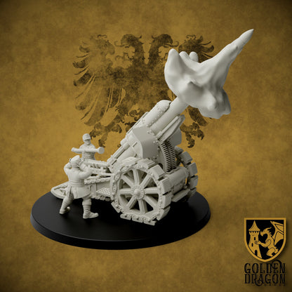 Holy Roman Empire 21cm Morser | Golden Dragon Games Weird WW2 Role Playing Miniatures