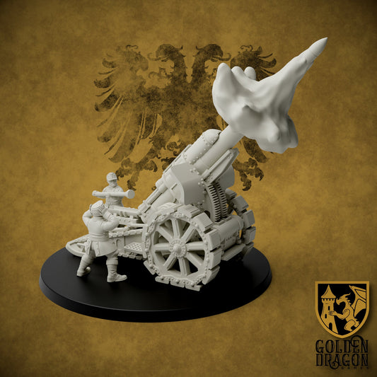 Holy Roman Empire 21cm Morser | Golden Dragon Games Weird WW2 Role Playing Miniatures