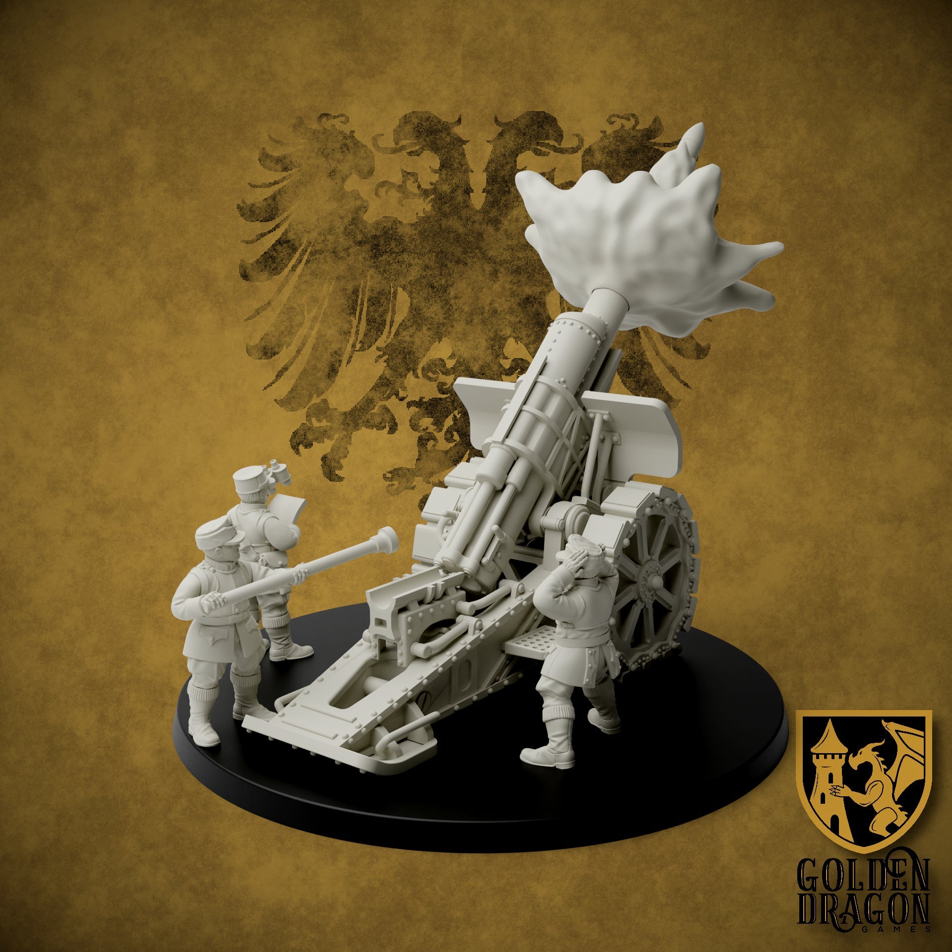 Holy Roman Empire 21cm Morser | Golden Dragon Games Weird WW2 Role Playing Miniatures