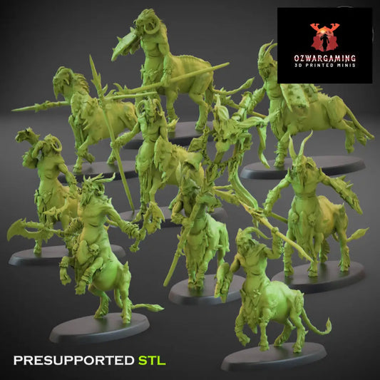 Fallen Beasts Horned Riders Spears | Claybeast Creations 28mm Fantasy Wargaming Miniatures Role Playing Miniatures