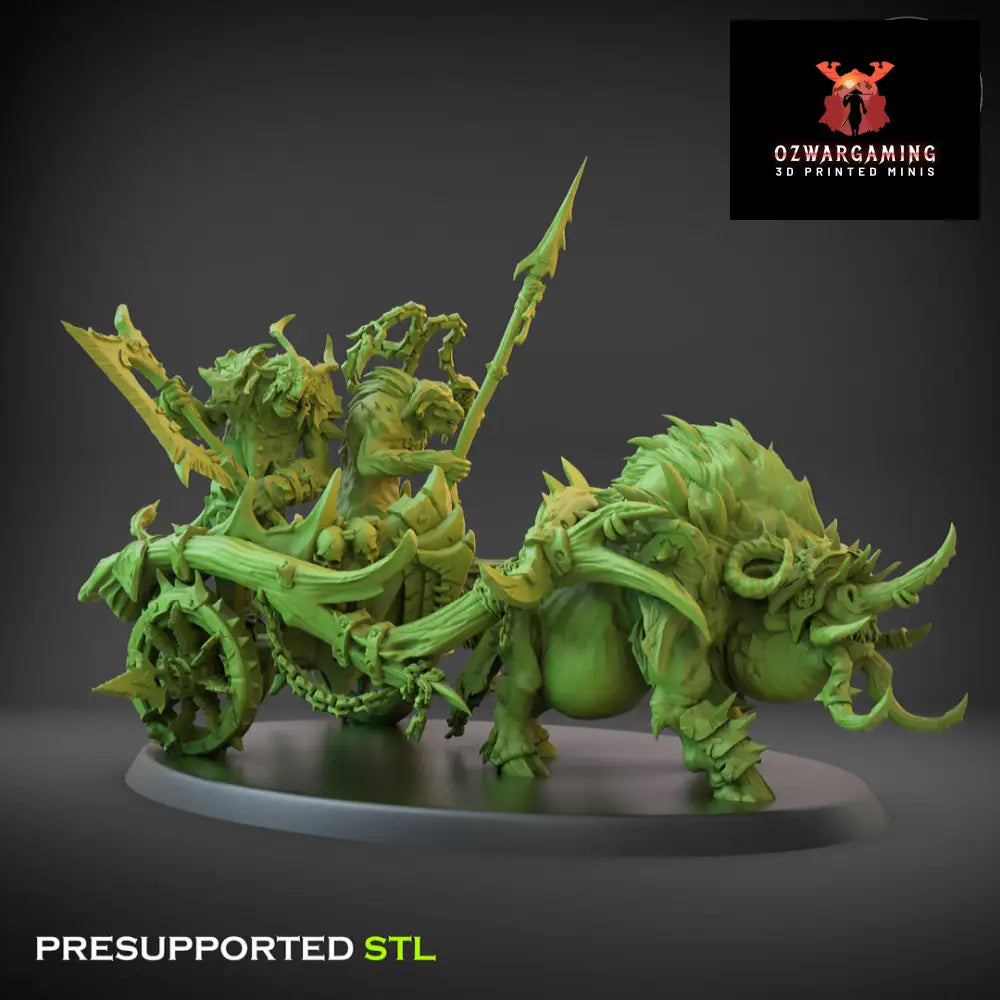 Fallen Beasts Savage Chariot 2 | Claybeast Creations 28mm Fantasy Wargaming Miniatures Role Playing Miniatures