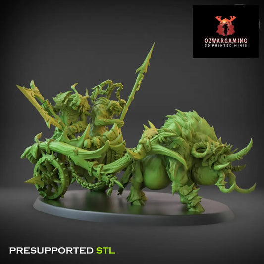 Fallen Beasts Savage Chariot 2 | Claybeast Creations 28mm Fantasy Wargaming Miniatures Role Playing Miniatures