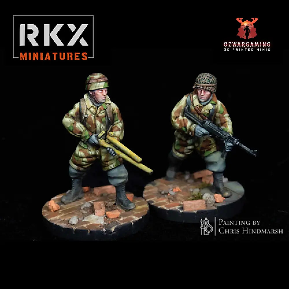Fallschirmjager Flamethrower Team | RKX Miniatures 28mm WW2 Wargaming Miniatures Role Playing Miniatures