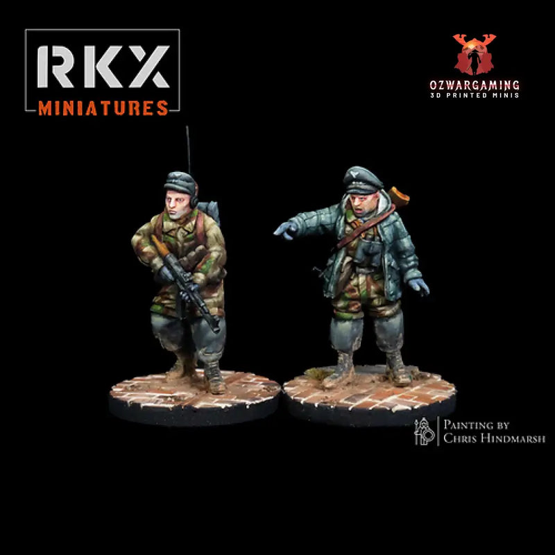 Fallschirmjager HQ Team | RKX Miniatures 28mm WW2 Wargaming Miniatures Role Playing Miniatures