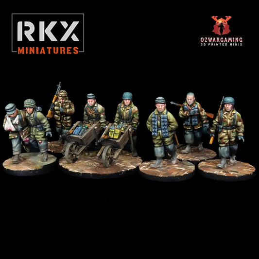 Fallschirmjager Marching Squad | RKX Miniatures 28mm WW2 Wargaming Miniatures Role Playing Miniatures