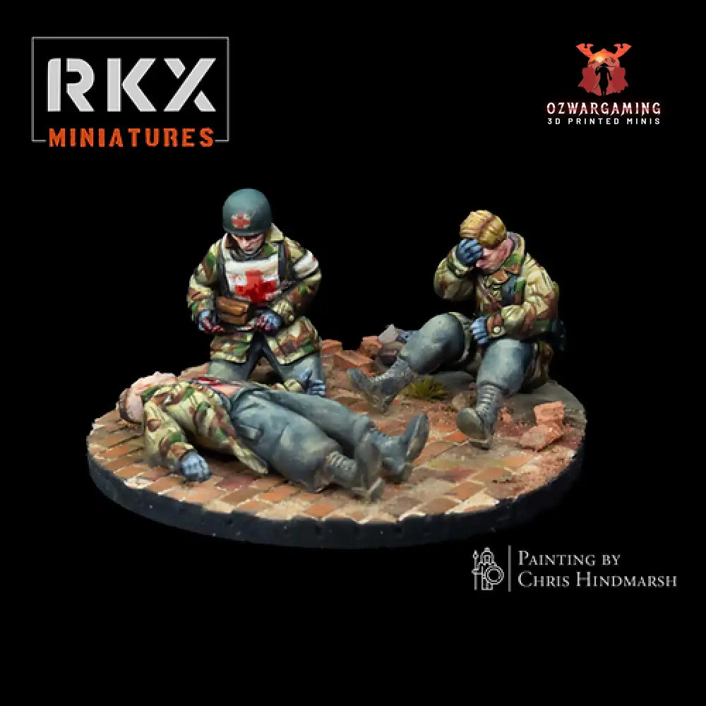 Fallschirmjager Medic | RKX Miniatures 28mm WW2 Wargaming Miniatures Role Playing Miniatures