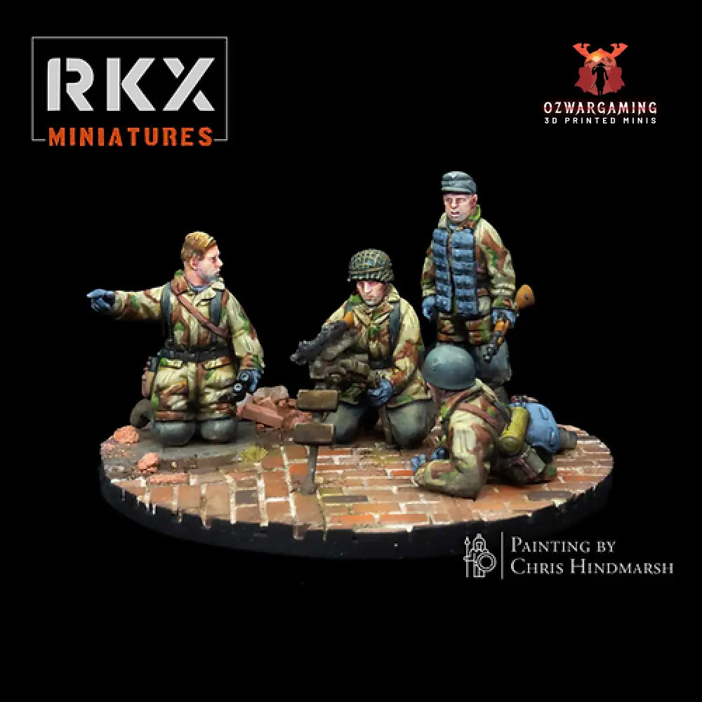 Fallschirmjager MG34 Team | RKX Miniatures 28mm WW2 Wargaming Miniatures Role Playing Miniatures