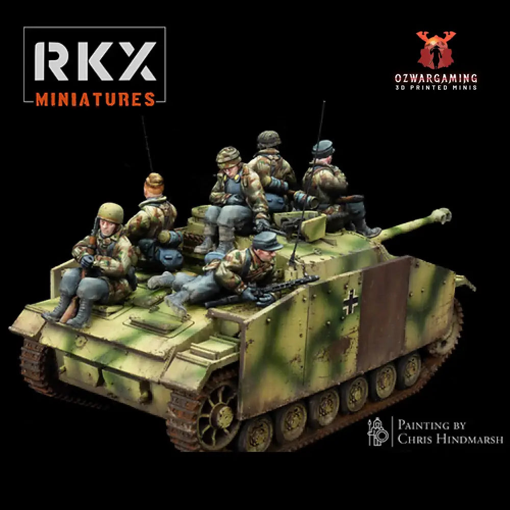 Fallschirmjager Tank Riders | RKX Miniatures 28mm WW2 Wargaming Miniatures Role Playing Miniatures