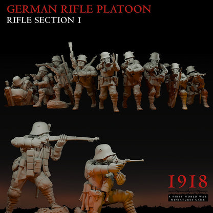 1918 German Rifle Section 1 | Warfulcrum Games Historical WW1 Miniatures Role Playing Miniatures