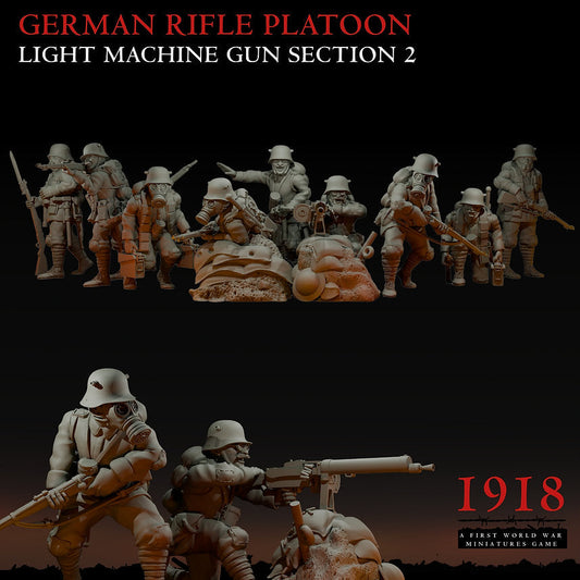 1918 German LMG Section 2 | Warfulcrum Games Historical WW1 Miniatures Role Playing Miniatures