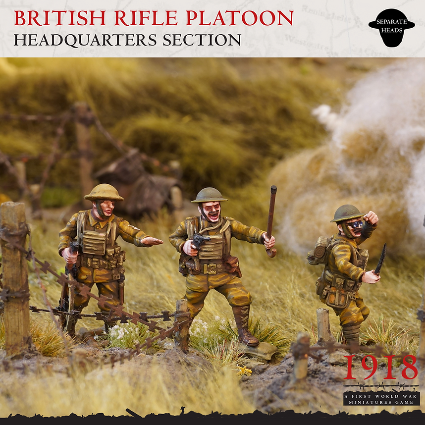 1918 British HQ Section | Warfulcrum Games Historical WW1 Miniatures Role Playing Miniatures