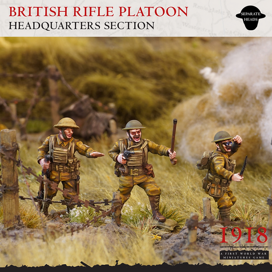 1918 British HQ Section | Warfulcrum Games Historical WW1 Miniatures Role Playing Miniatures