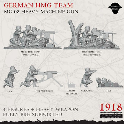 1918 German MG08 Section | Warfulcrum Games Historical WW1 Miniatures Role Playing Miniatures