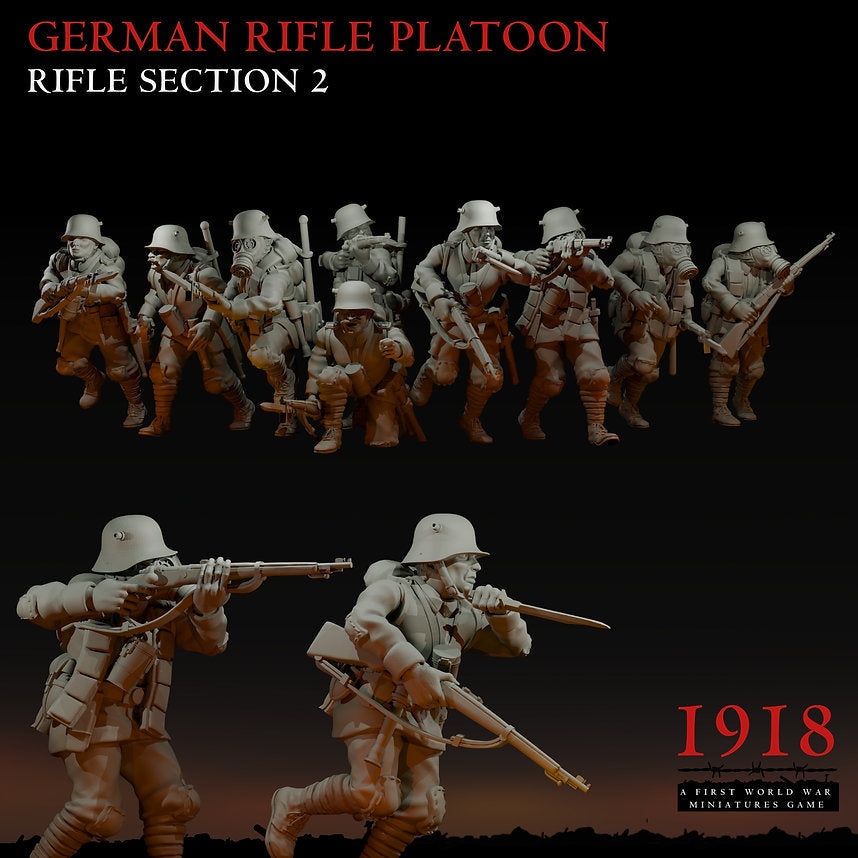 1918 German Rifle Section 2 | Warfulcrum Games Historical WW1 Miniatures Role Playing Miniatures