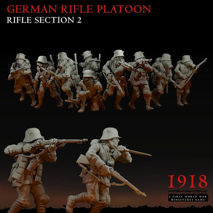 1918 German Rifle Section 2 | Warfulcrum Games Historical WW1 Miniatures Role Playing Miniatures