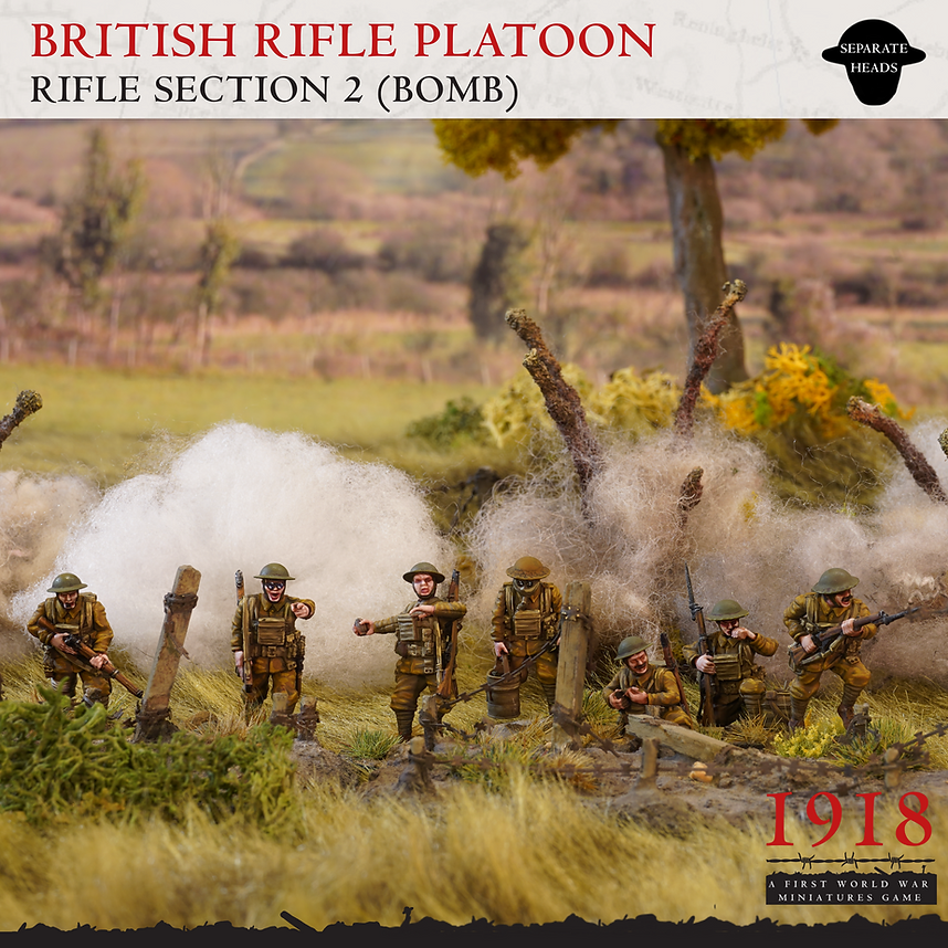 1918 British Rifle Section 2 (Bombs) | Warfulcrum Games Historical WW1 Miniatures Role Playing Miniatures