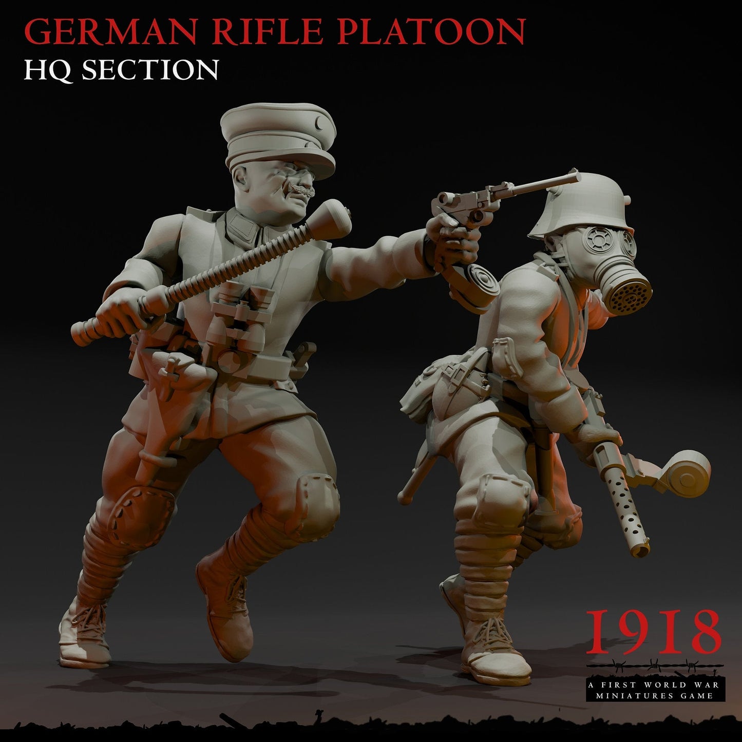 1918 German HQ Section | Warfulcrum Games Historical WW1 Miniatures Role Playing Miniatures