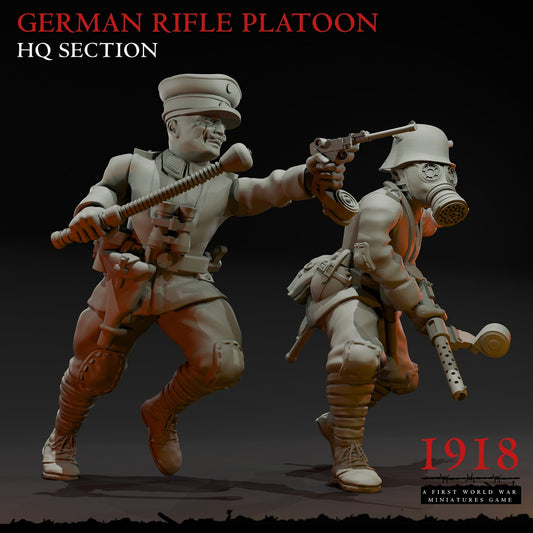1918 German HQ Section | Warfulcrum Games Historical WW1 Miniatures Role Playing Miniatures