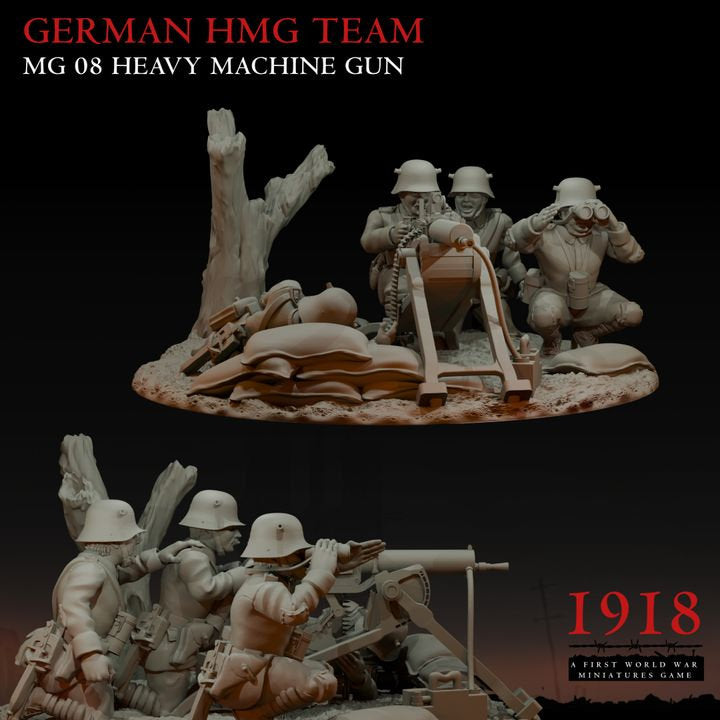 1918 German MG08 Section | Warfulcrum Games Historical WW1 Miniatures Role Playing Miniatures