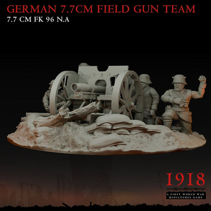 1918 German 7.7cm Field Gun Team | Warfulcrum Games Historical WW1 Miniatures