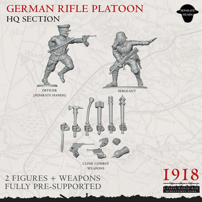 1918 German HQ Section | Warfulcrum Games Historical WW1 Miniatures Role Playing Miniatures