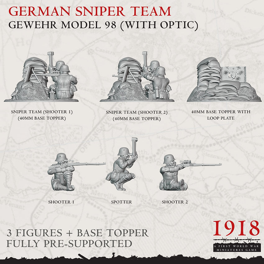 1918 German Sniper Teams | Warfulcrum Games Historical WW1 Miniatures