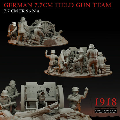 1918 German 7.7cm Field Gun Team | Warfulcrum Games Historical WW1 Miniatures