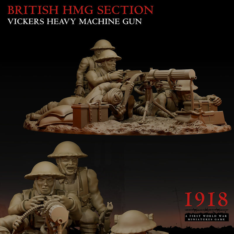 1918 British Vickers Section | Warfulcrum Games Historical WW1 Miniatures