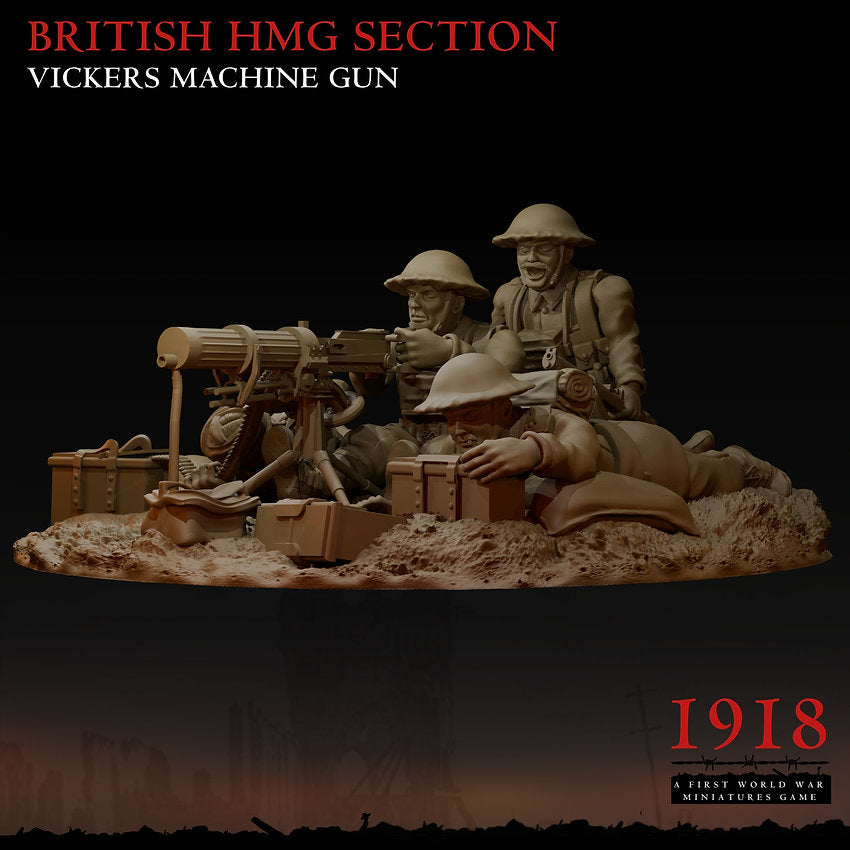1918 British Vickers Section | Warfulcrum Games Historical WW1 Miniatures