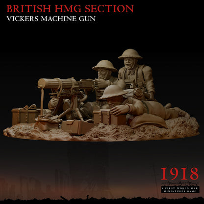 1918 British Vickers Section | Warfulcrum Games Historical WW1 Miniatures