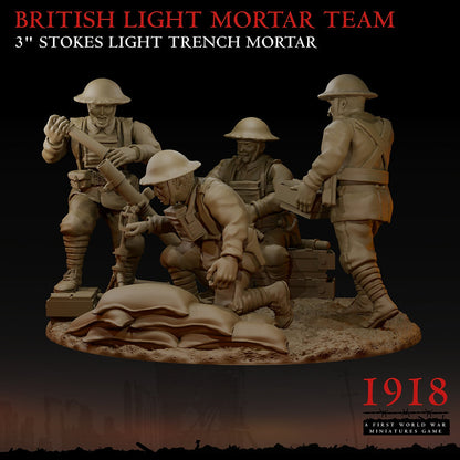 1918 British Stokes Light Mortar Team | Warfulcrum Games Historical WW1 Miniatures