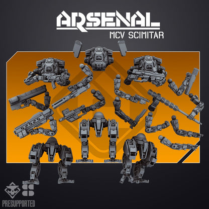 ARSENAL MCV: Scimitar | Skullforge Studios 32mm Wargaming Miniatures Triple Pack Role Playing Miniatures