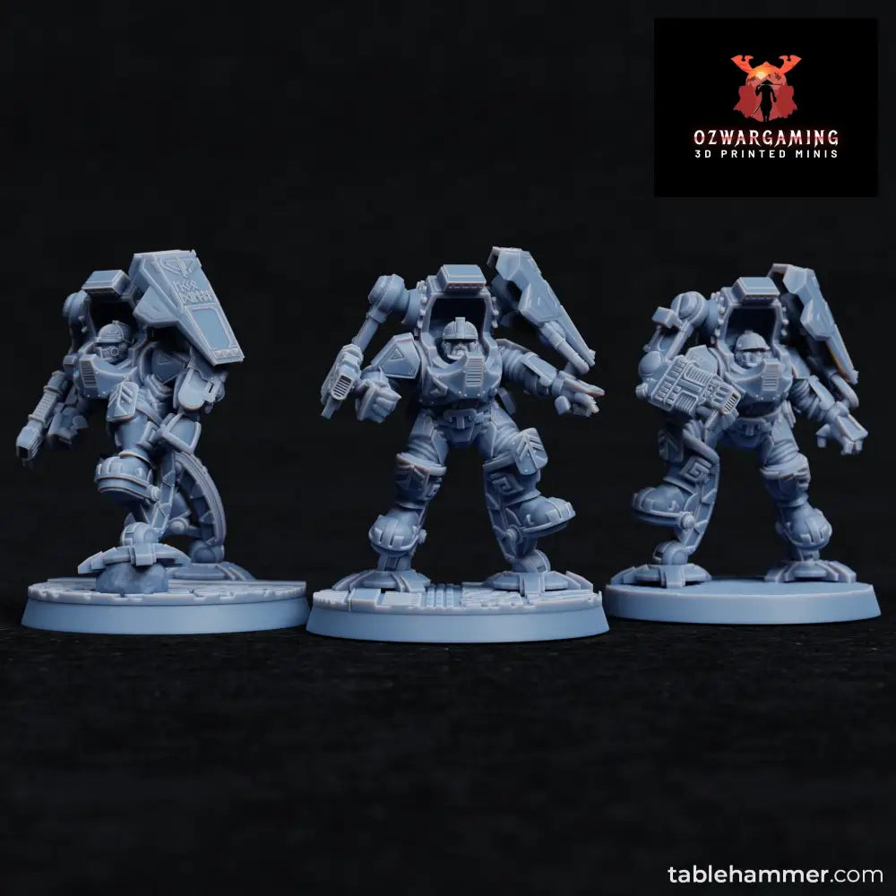 Federation of Tyr Exo Dwarves (Plasma Gauntlets) | Tablehammer Grimdark Wargaming Miniatures Role Playing Miniatures