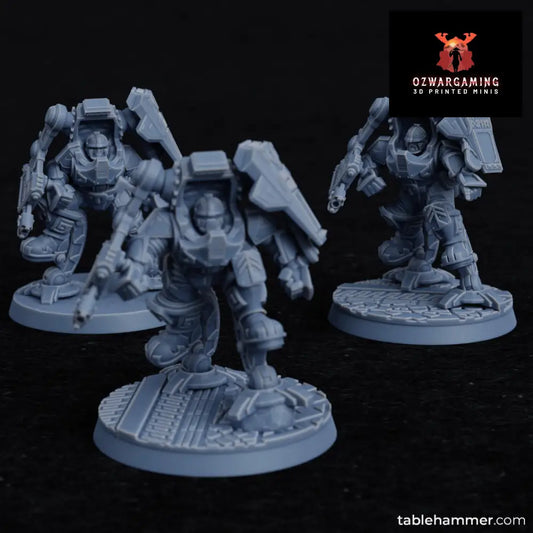 Federation of Tyr Exo Dwarves (Rail Guns) | Tablehammer Grimdark Wargaming Miniatures Role Playing Miniatures