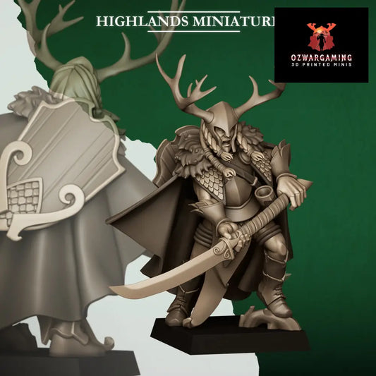 Feral Elves Highborn Lord | Highlands Miniatures 28/32mm Fantasy Wargaming Miniatures Role Playing Miniatures