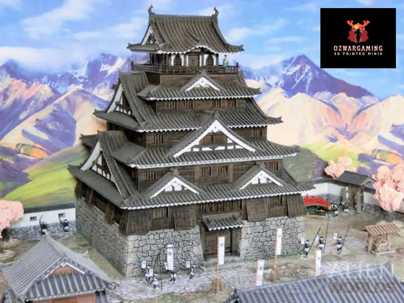 Feudal Japan 5 Level Castle | 3DAlienWorlds Fantasy and Historical Wargaming Terrain Role Playing Miniatures