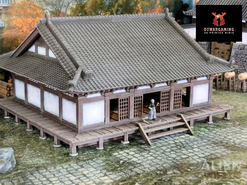 Feudal Japan Samurai Dojo | 3DAlienWorlds Fantasy and Historical Wargaming Terrain Role Playing Miniatures
