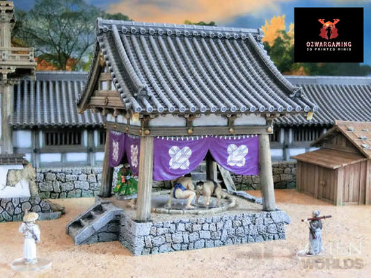 Feudal Japan Sumo Ring | 3DAlienWorlds Fantasy and Historical Wargaming Terrain Role Playing Miniatures