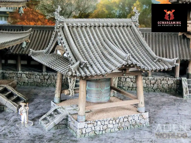 Feudal Japan Temple Bell | 3DAlienWorlds Fantasy and Historical Wargaming Terrain Role Playing Miniatures