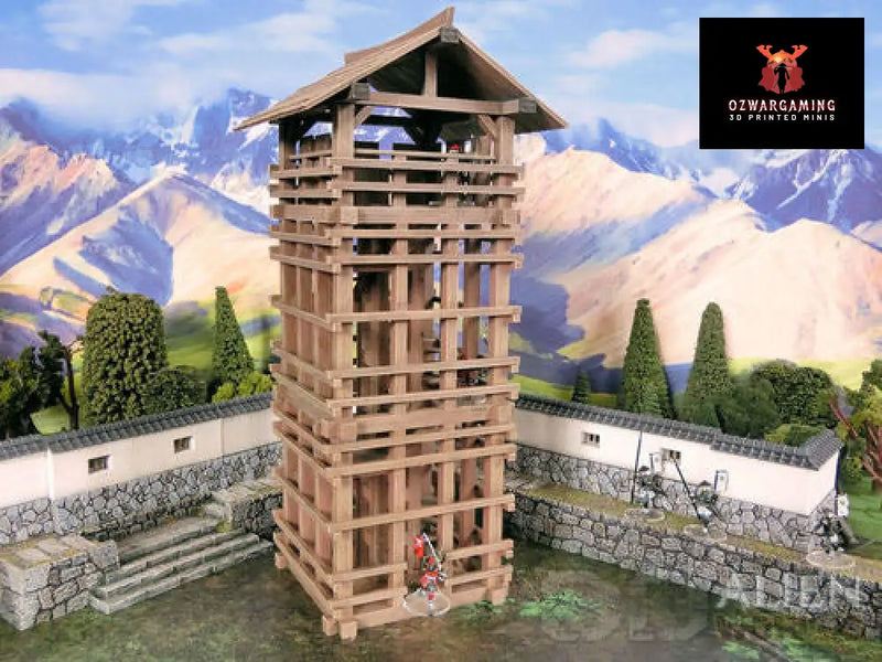 Feudal Japan Watchtower | 3DAlienWorlds Fantasy and Historical Wargaming Terrain Role Playing Miniatures
