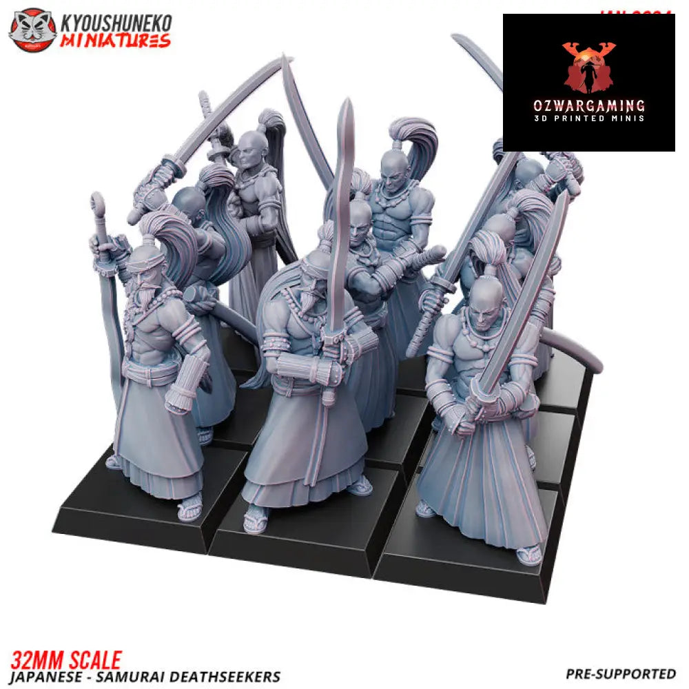 Feudal Japanese Deathseekers | Kyoushuneko 28/32mm Fantasy Wargaming Miniatures Role Playing Miniatures